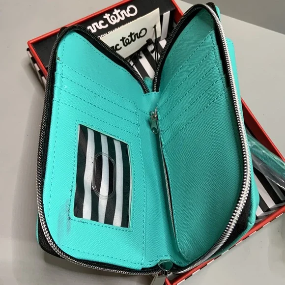 Marc Tetro Boston Terrier Turquoise Crossbody Phone Wallet. NWT in box - Picture 5 of 10